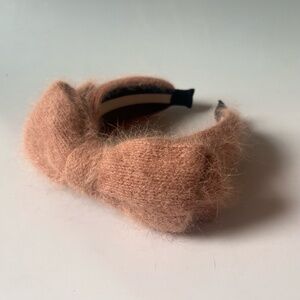 Cashmere Bow Peach Color Headband -OS - Handmade